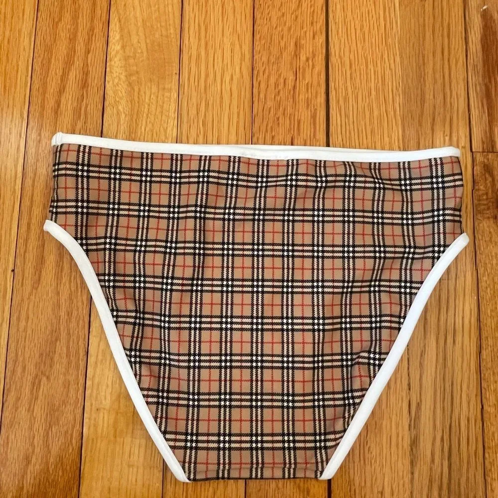 NWOT Burberry kids Crosby check bikini bottom only 14y